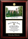 Campus Images CO995LGED University of Colorado - Boulder Gold embossed diploma frame with Campus Images lithograph