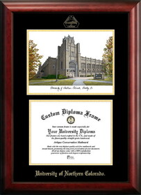 Campus Images CO996LGED-108 University of Northern Colorado 10w x 8h Gold Embossed Diploma Frame with Campus Images Lithograph