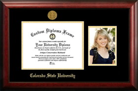 Campus Images CO999PGED-1185 Colorado State University 11w x 8.5h Gold Embossed Diploma Frame with 5 x7 Portrait