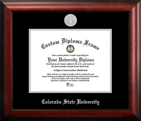 Campus Images CO999SED-1185 Colorado State University 11w x 8.5h Silver Embossed Diploma Frame