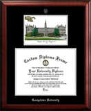 Campus Images DC996LSED-1714 Georgetown University 17w x 14h Silver Embossed Diploma Frame with Campus Images Lithograph