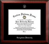 Campus Images DC996SED-1714 Georgetown University 17w x 14h Silver Embossed Diploma Frame with Campus Images Lithograph