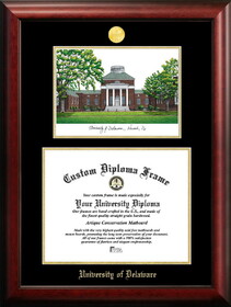 Campus Images DE999LGED University of Delaware Gold embossed diploma frame with Campus Images lithograph