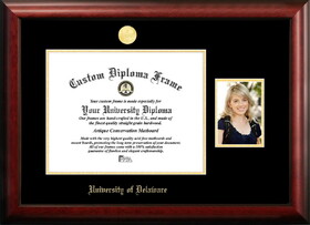 Campus Images DE999PGED-1612 University of Delaware 16w x 12h Gold Embossed Diploma Frame with 5 x7 Portrait