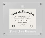 Campus Images FL985LC1411 Florida State University Lucent Clear-over-Clear Diploma Frame