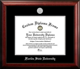 Campus Images FL985SED-1411 Florida State University 14w x 11h Silver Embossed Diploma Frame