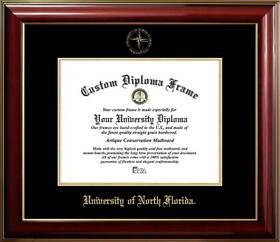 Campus Images FL993CMGTGED-1185 North Florida Ospreys 11w x 8.5h Classic Mahogany Gold ,Foil Seal Diploma Frame