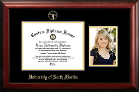 Campus Images FL993PGED-1185 University of North Florida 11w x 8.5h Gold Embossed Diploma Frame with 5 x7 Portrait