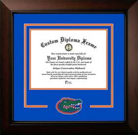 Campus Images FL994LBCSD-16115 University of Florida Gators 16w x 11.5h Legacy Black Cherry Spirit Logo Diploma Frame