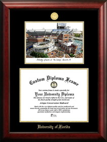Campus Images FL994LGED University of Florida Gold embossed diploma frame with Campus Images lithograph