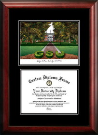 Campus Images GA973LSED-1714 Georgia State 17w x 14h Silver Embossed Diploma Frame with Campus Images Lithograph