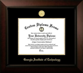 Campus Images GA974LBCGED-1714 Georgia Institute of Technology Yellow Jackets 17w x 14h Legacy Black Cherry Gold Embossed Diploma Frame