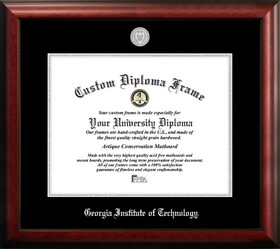 Campus Images GA974SED-1714 Georgia Institute of Technology 17w x 14h Silver Embossed Diploma Frame