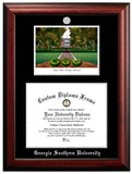 Campus Images GA975LSED-1512 Georgia Southern 15w x 12h Silver Embossed Diploma Frame with Campus Images Lithograph