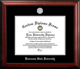 Campus Images GA986SED-1411 Kennesaw State University 14w x 11h Silver Embossed Diploma Frame