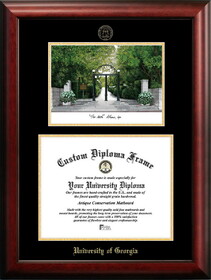 Campus Images GA987LGED University of Georgia Gold embossed diploma frame with Campus Images lithograph