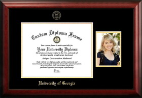 Campus Images GA987PGED-1512 University of Georgia 15w x 12h Gold Embossed Diploma Frame with 5 x7 Portrait