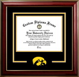 Campus Images IA995CMGTSD-1185 University of Iowa Hawkeyes 11w x 8.5h Classic Spirit Logo Diploma Frame