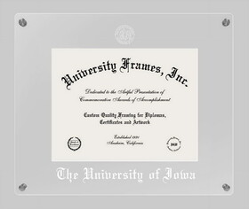 Campus Images IA995LCC1185 University of Iowa Lucent Clear-over-Clear Diploma Frame