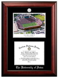 Campus Images IA997LSED-1185 University of Iowa Hawkeyes Kinnick Stadium 11w x 8.5h Silver Embossed Diploma Frame with Campus Images Lithograph