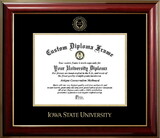 Campus Images IA998CMGTGED-1185 Iowa State Cyclones 11w x 8.5h Classic Mahogany Gold ,Foil Seal Diploma Frame