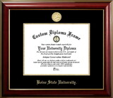 Campus Images ID991CMGTGED-1185 Boise State University Broncos 11w x 8.5h Classic Mahogany Gold ,Foil Seal Diploma Frame