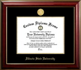 Campus Images IL966CMGTGED-108 Illinois State Redbirds 10w x 8h Classic Mahogany Gold Embossed Diploma Frame