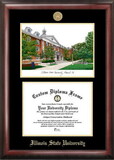 Campus Images IL966LGED-108 Illinois State 10w x 8h Gold Embossed Diploma Frame with Campus Images Lithograph