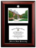 Campus Images IL966LSED-108 Illinois State 10w x 8h Silver Embossed Diploma Frame with Campus Images Lithograph