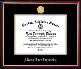 Campus Images IL966PMGED-108 Illinois State University Petite Diploma Frame