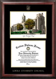 Campus Images IL970LGED Loyola University Chicago Gold embossed diploma frame with Campus Images lithograph