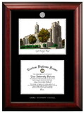 Campus Images IL970LSED-1185 Loyola University Chicago 11w x 8.5h Silver Embossed Diploma Frame with Campus Images Lithograph