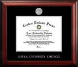 Campus Images IL970SED-1185 Loyola University Chicago 11w x 8.5h Silver Embossed Diploma Frame
