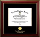 Campus Images IL971CMGTGED-1185 Northwestern University 11w x 8.5h Classic Mahogany Gold Embossed Diploma Frame