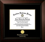 Campus Images IL971LBCGED-1185 Northwestern University 11w x 8.5h Legacy Black Cherry Gold Embossed Diploma Frame