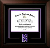 Campus Images IL971LBCSD-1185 Northwestern University 11w x 8.5h Legacy Black Cherry Spirit Logo Diploma Frame