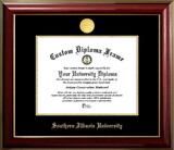 Campus Images IL972CMGTGED-1185 Southern Illinois University 11w x 8.5h Classic Mahogany Gold Embossed Diploma Frame