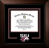 Campus Images IL972LBCSD-1185 Southern Illinois University 11w x 8.5h Legacy Black Cherry Spirit Logo Diploma Frame
