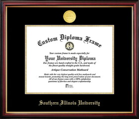 Campus Images IL972PMGED-1185 Southern Illinois University Petite Diploma Frame
