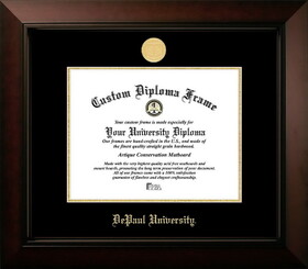 Campus Images IL974LBCGED-1185 DePaul University 11w x 8.5h Legacy Black Cherry Gold Embossed Diploma Frame