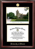 Campus Images IL976LGED University of Illinois - Urbana-Champaign Gold embossed diploma frame with Campus Images lithograph