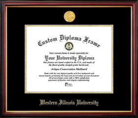 Campus Images IL987PMGED-1185 Western Illinois University Petite Diploma Frame
