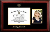 Campus Images IL999PGED-1185 Bradley University 11w x 8.5h Gold Embossed Diploma Frame with 5 x7 Portrait