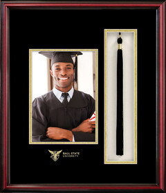 Campus Images IN9855x7PTPC Ball State University 5x7 Portrait with Tassel Box Petite Cherry