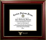 Campus Images IN985CMGTGED-108 Ball State University Cardinals 10w x 8h Classic Mahogany Gold ,Foil Seal Diploma Frame