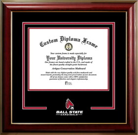 Campus Images IN985CMGTSD-108 Ball State University Cardinals 10w x 8h Classic Spirit Logo Diploma Frame