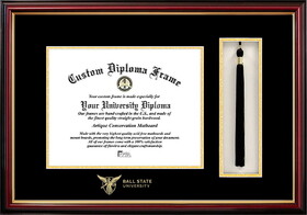 Campus Images IN985PMHGT Ball State University 10w x 8h Tassel Box and Diploma Frame