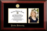 Campus Images IN988PGED-96257625 Purdue University 9.625w x 7.625h Gold Embossed Diploma Frame with 5 x7 Portrait