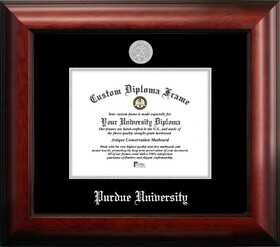 Campus Images IN988SED-96257625 Purdue University 9.625w x 7.625h Silver Embossed Diploma Frame