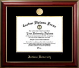 Campus Images IN993CMGTGED-1185 Indiana University Hoosiers 11w x 8.5h Classic Mahogany Gold Embossed Diploma Frame